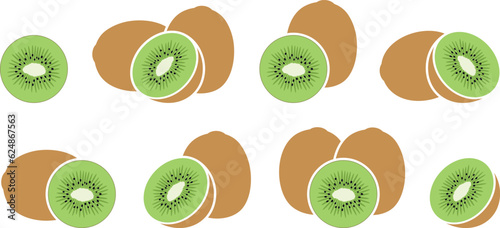 Kiwi logo. Isolated kiwi on white background