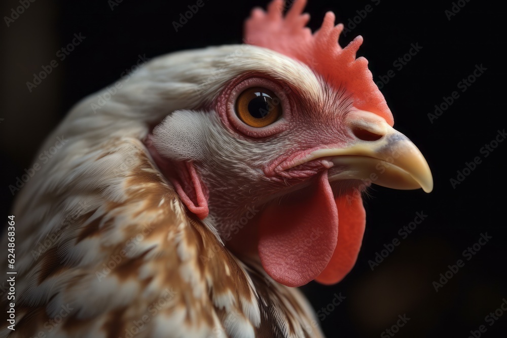 Portrait of a rooster. Generative AI