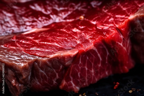 Generative Ai. Raw meat steak 