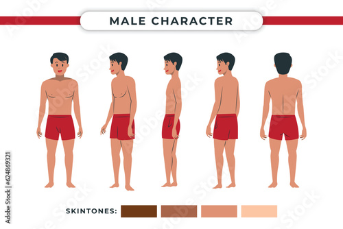 male character poses illustration collection