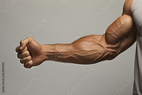 Photographie A Close Up Of A Man's Arm And Arm Muscles