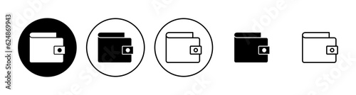Wallet icon set. wallet vector icon