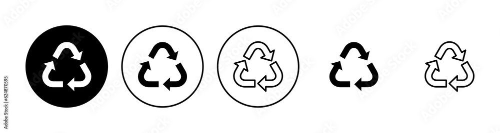 Recycle icon set. Recycling vector icon. Recycle icon set. Recycling vector icon.
