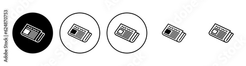 Newspaper icon set. news paper vector sign