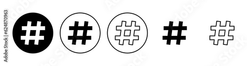 Hashtag icon set. hashtag symbol