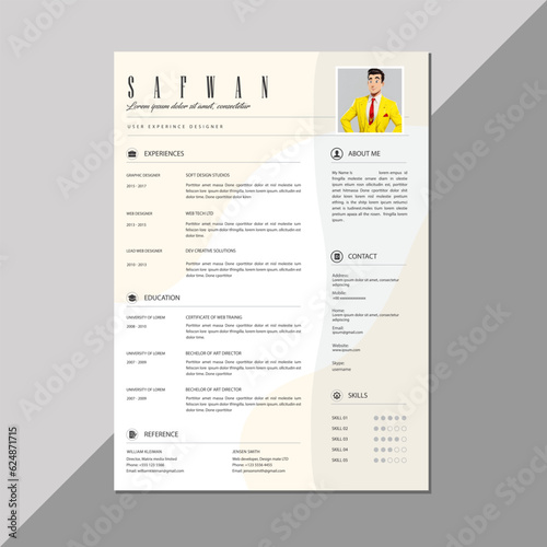 Infographic Cv template.Classy employment interview minimalist sample simple applications resume creative vector illustration design.professional corporate company job modern cover curriculum vitae