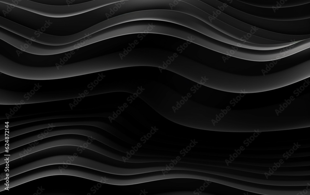 Gradient black background with wavy lines Gradient black background with wavy lines