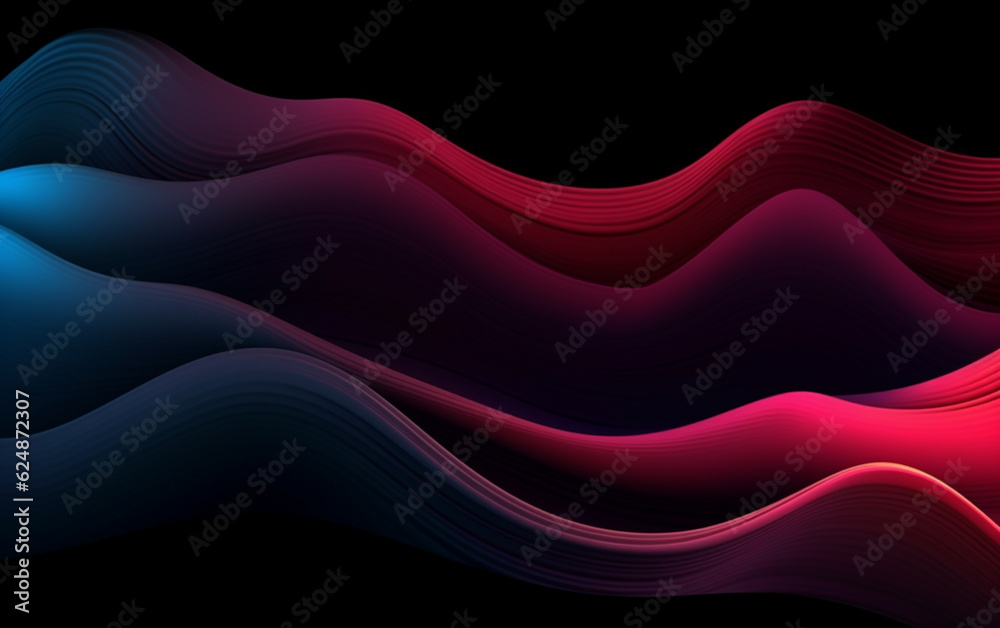 Gradient black background with wavy lines Gradient black background with wavy lines