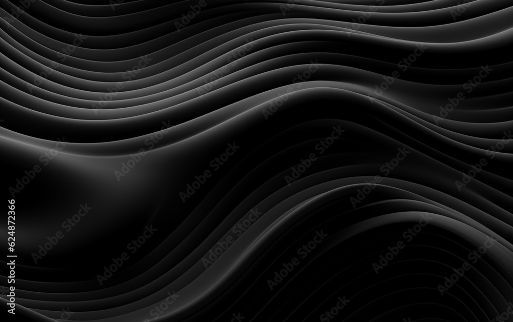 Gradient black background with wavy lines