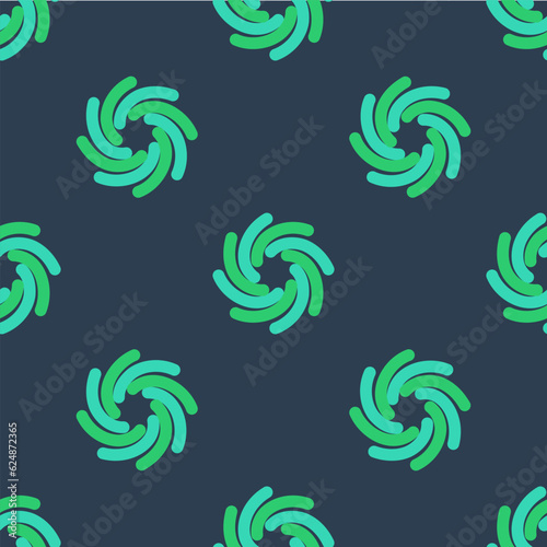 Line Tornado icon isolated seamless pattern on blue background. Cyclone, whirlwind, storm funnel, hurricane wind or twister weather icon. Vector
