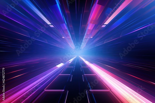 Abstract Recreation of the Speed. Glowing, Colorful.