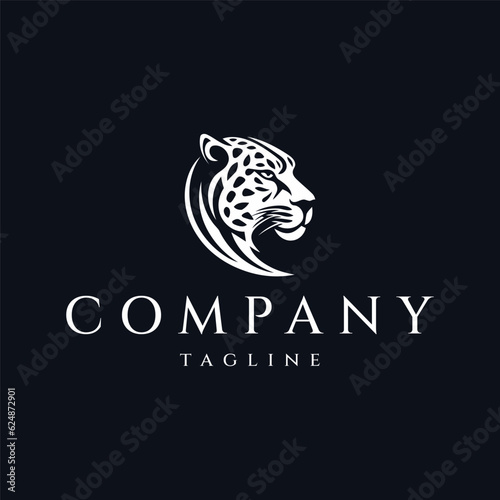 Cheetah head logo design icon vector