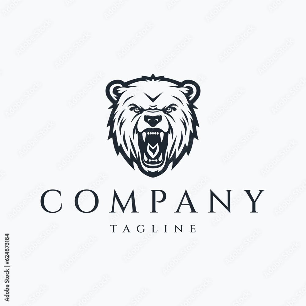 Bear logo design vector illustration