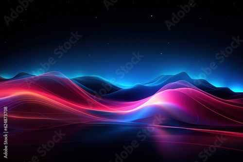 Abstract Wallpaper, Colorful Shape on a Black Background.