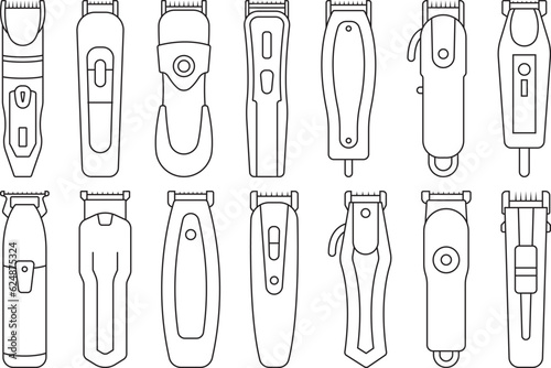 Wallpaper Mural Hair Clipper Outline Bundle,Clip Art Torontodigital.ca