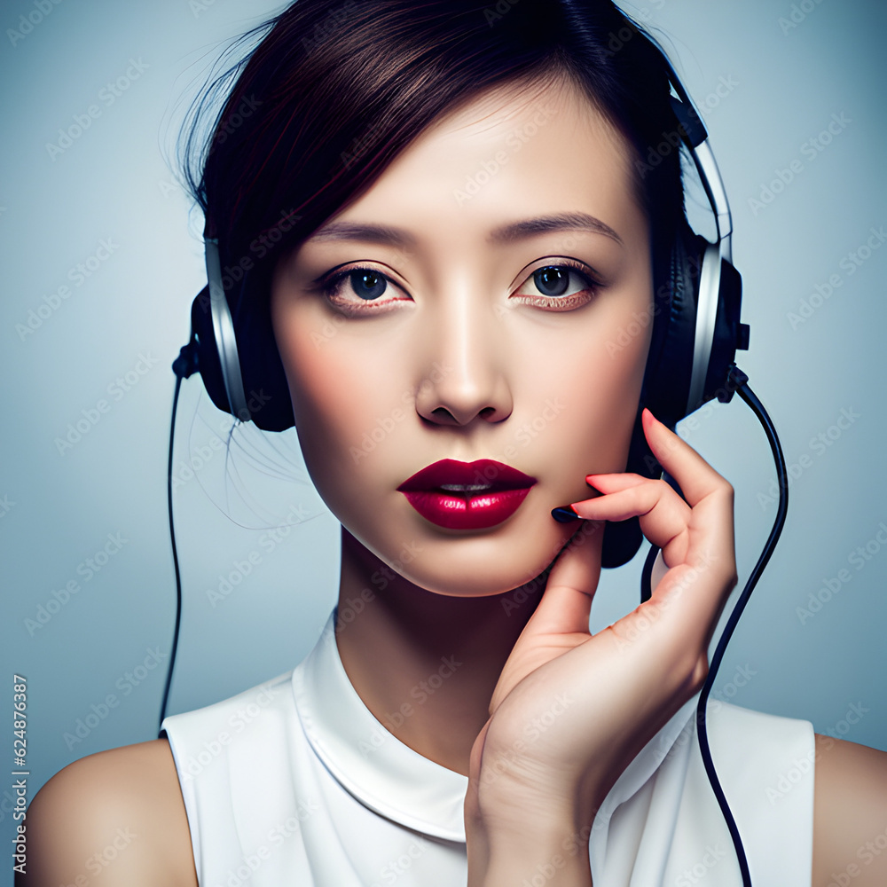 Happy call center woman consulting customer for customer support, help or telemarketing sales. Sales advisor, CRM girl with smile for success customer Happy call center woman consulting customer for customer support, help or telemarketing sales. Sales advisor, CRM girl with smile for success customer