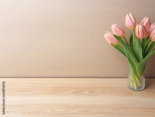 bouquet of tulips on a table