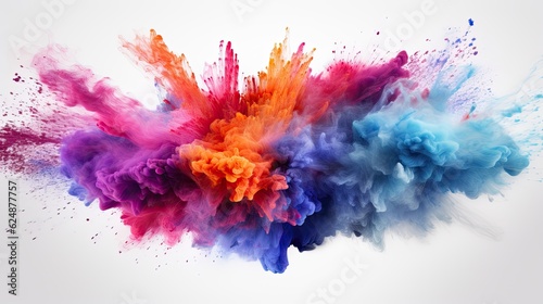 explosion of colorful powder on isolated © Media Srock
