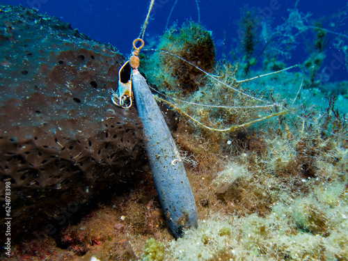 Lost lead sinker polluting the sea