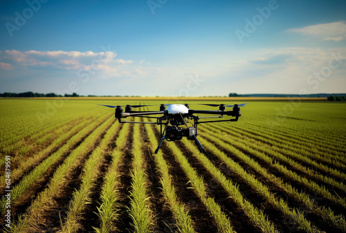irrigation drone in the field