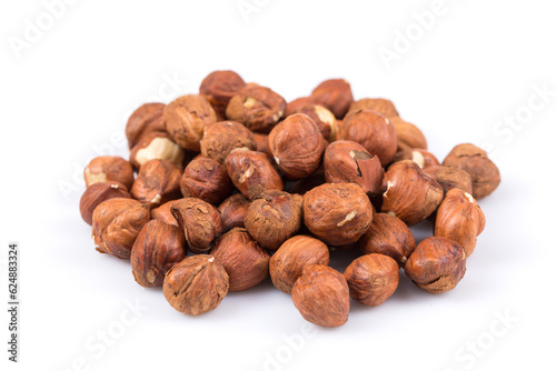 Heap of hazelnuts