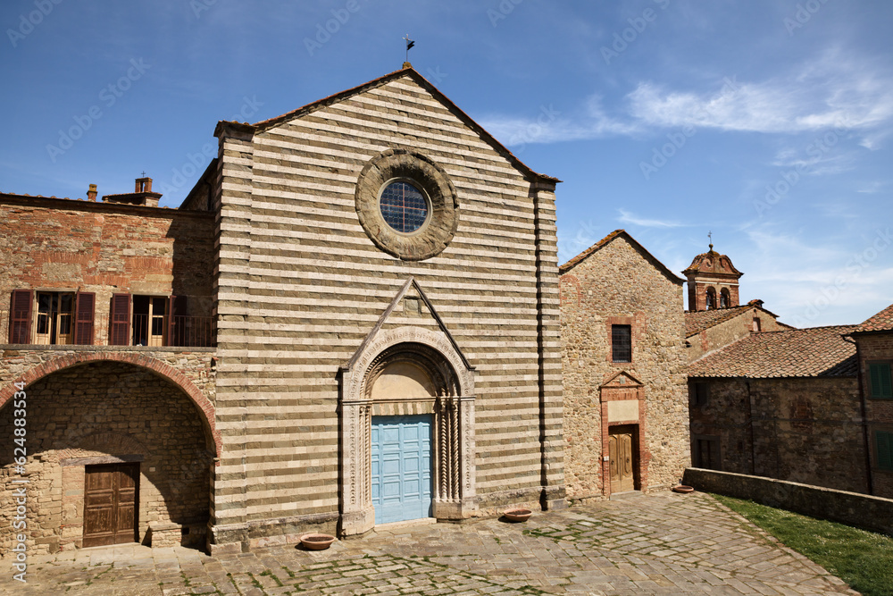 Lucignano, Arezzo, Tuscany, Italy: the medieval church of St. Francis in the historic center of the ancient Tuscan town