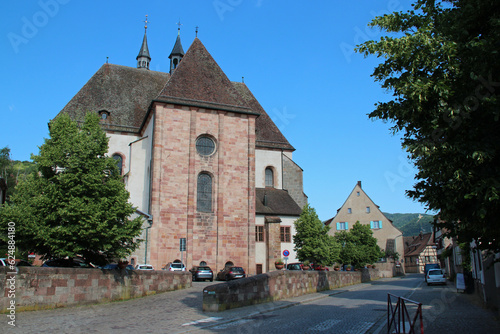 saint-pierre-et-saint-paul abbey church in andlau in alsace (france) photo