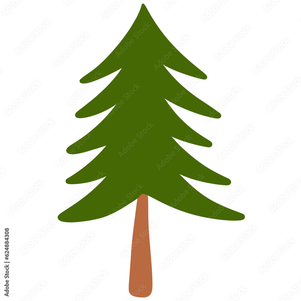 Fototapeta premium hand drawn christmas tree element
