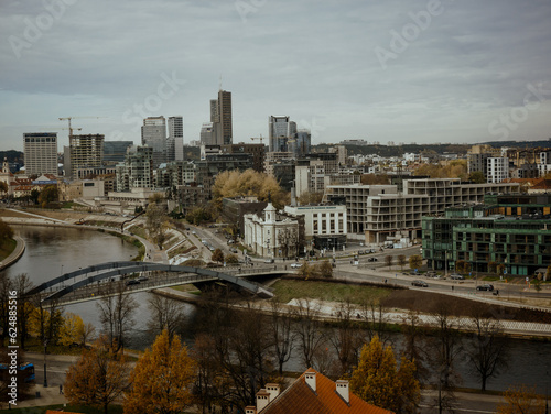 View to modern part of Vilnius, capital of Lithuania