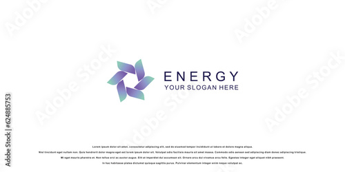 Simple energy logo design with modern style| electrical logo| green energy| premium vector