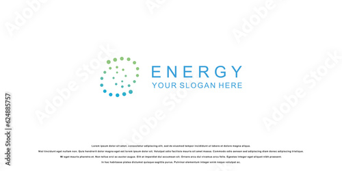 Simple energy logo design with modern style| electrical logo| green energy| premium vector