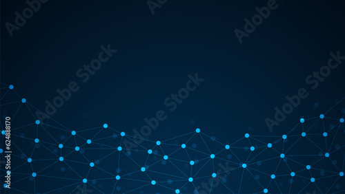 Abstract technology background with dots and lines connection. Data and technology concept. Internet network