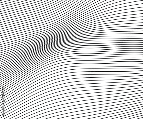 Simple vector distorted wave lines background 
