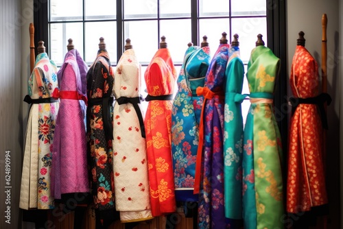 traditional sewing tools used for hanbok making, created with generative ai