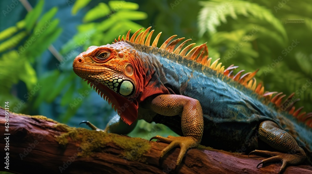 iguana with beautiful color