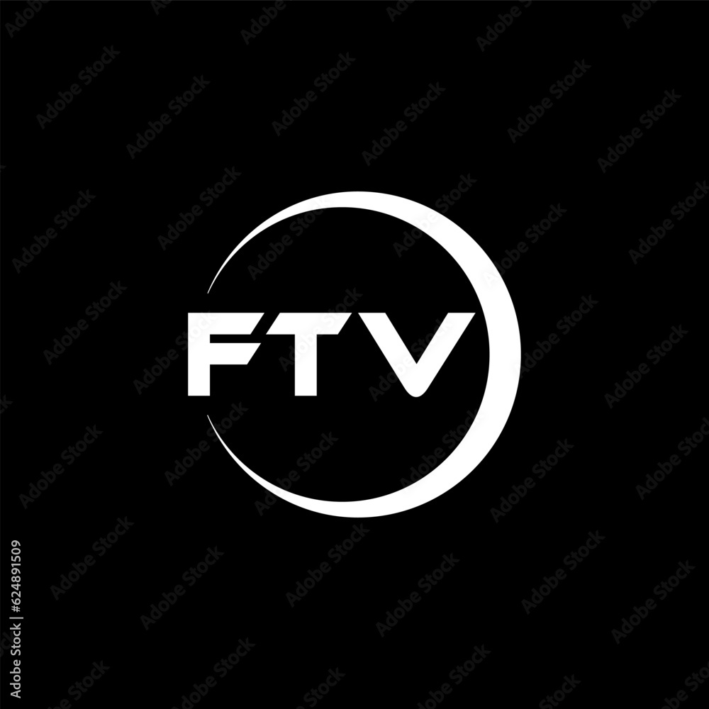 FTV letter logo design with black background in illustrator, cube logo, vector logo, modern alphabet font overlap style. calligraphy designs for logo, Poster, Invitation, etc. FTV letter logo design with black background in illustrator, cube logo, vector logo, modern alphabet font overlap style. calligraphy designs for logo, Poster, Invitation, etc.