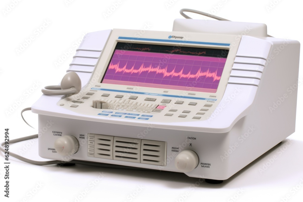 electronic fetal monitor with waveform printout, created with generative ai electronic fetal monitor with waveform printout, created with generative ai