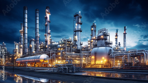 Chemical Production Complex at twilight