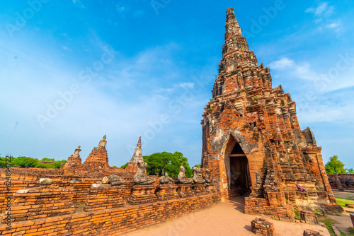 Wat Chaiwatthanaram the famous archaeological site in Ayutthaya Historical Park, a UNESCO world heritage site, Thailand