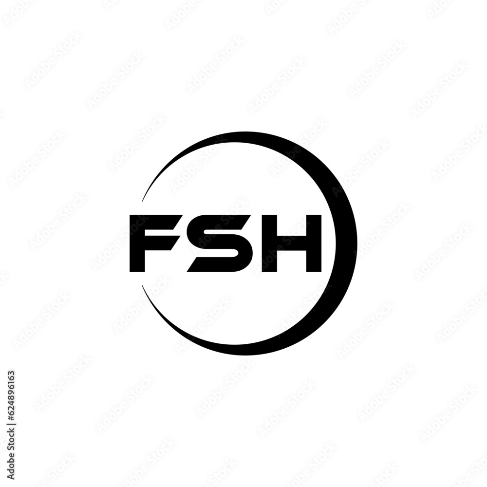FSH letter logo design with white background in illustrator, cube logo, vector logo, modern alphabet font overlap style. calligraphy designs for logo, Poster, Invitation, etc. FSH letter logo design with white background in illustrator, cube logo, vector logo, modern alphabet font overlap style. calligraphy designs for logo, Poster, Invitation, etc.