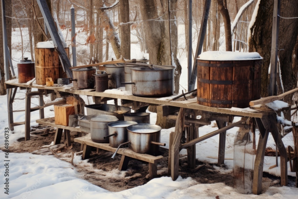 maple syrup production equipment and tools, created with generative ai maple syrup production equipment and tools, created with generative ai