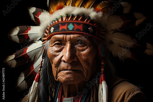 The chief of the Apache Indians is a native American man. The concept of Columbus day and the discovery of America