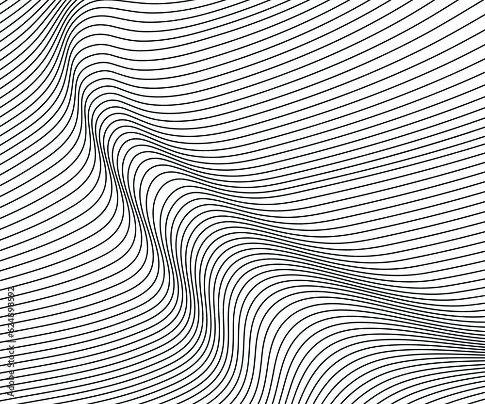 Vector abstract wave lines 
