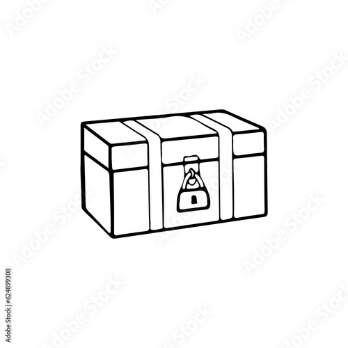 treasure trove illustration vector with concept