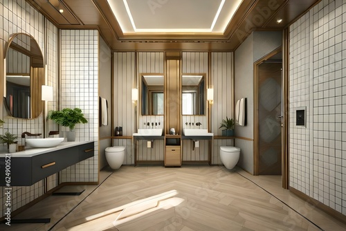 interior of a bathroom generated Ai Technology © zooriii arts