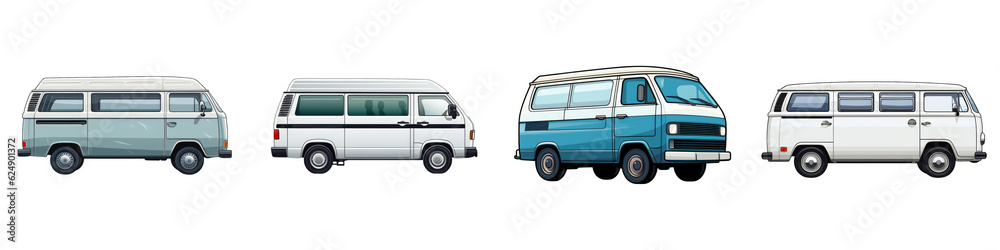 Van clipart collection, vector, icons isolated on transparent background Van clipart collection, vector, icons isolated on transparent background