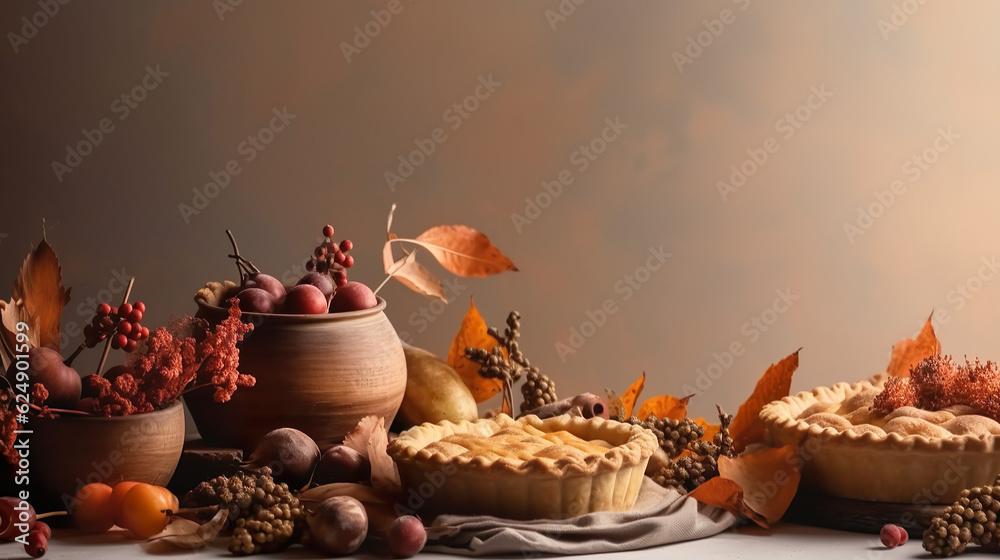 Autumn rustic confectionery background