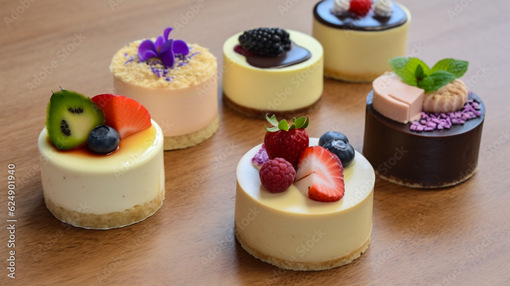 Exquisite Pastries Topped with Fresh Berries Exquisite Pastries Topped with Fresh Berries