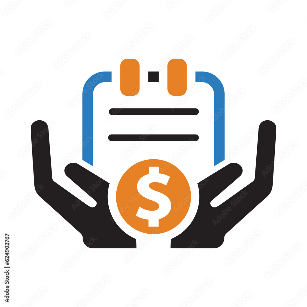 hand, dollar, note, paper, business paper on hand icon hand, dollar, note, paper, business paper on hand icon