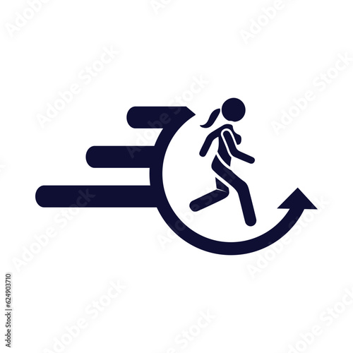Time management, businessmen, time, clock, fast time management icon